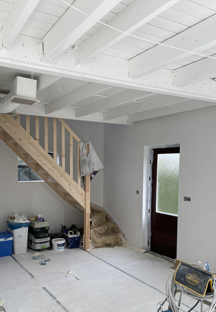 Na-foto van een huis dat generoveerd wordt met behulp van Schildersbedrijf Jos Sijl